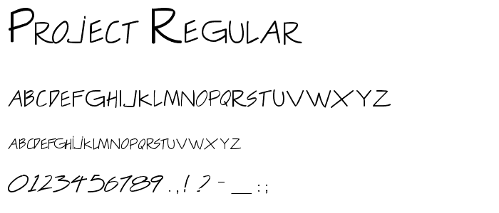 Project Regular font